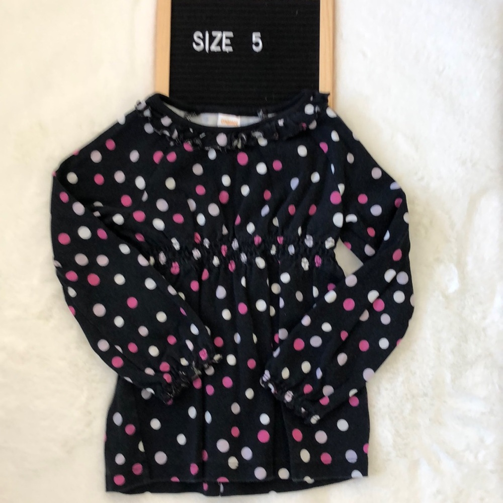 Gymboree polka dot terry tunic top size 5